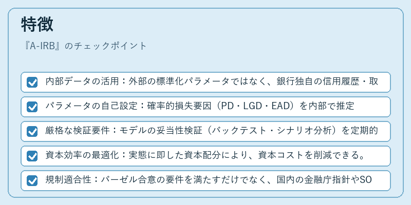 特徴（A-IRB）の図解