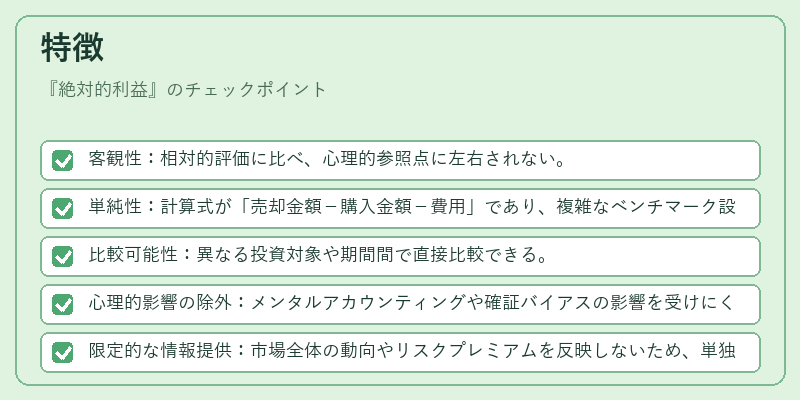 特徴（絶対的利益）の図解