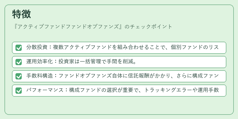 特徴（アクティブファンドファンドオブファンズ）の図解