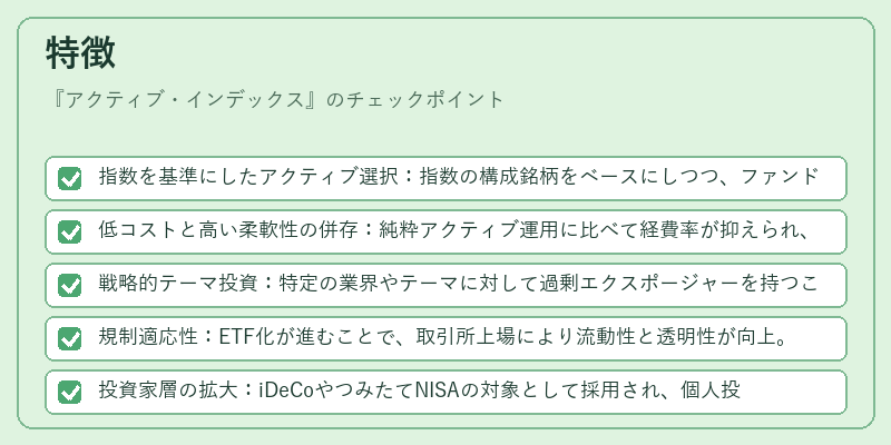 特徴（アクティブ・インデックス）の図解