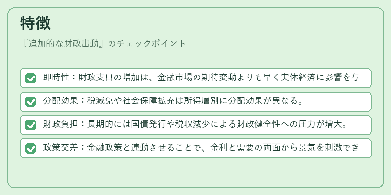 特徴（追加的な財政出動）の図解
