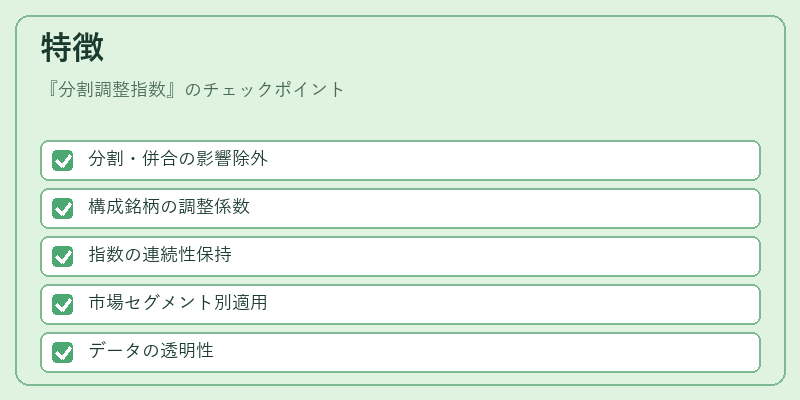特徴（分割調整指数）の図解