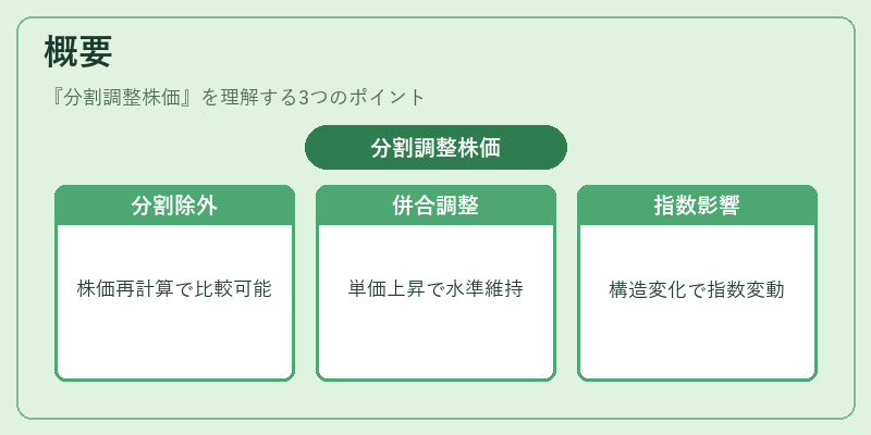 概要（分割調整株価）の図解