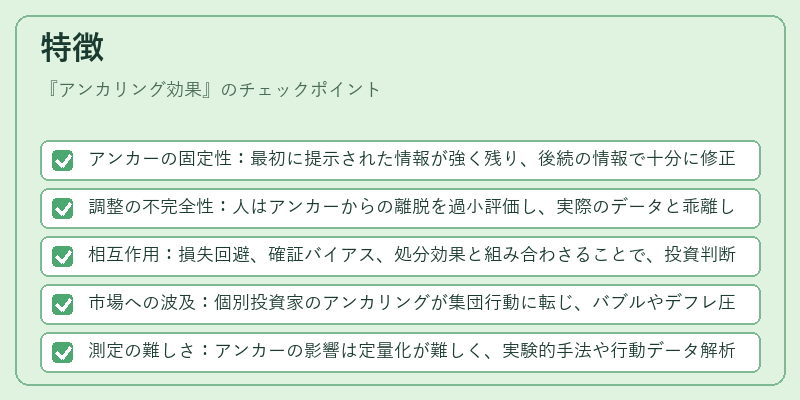 特徴（アンカリング効果）の図解