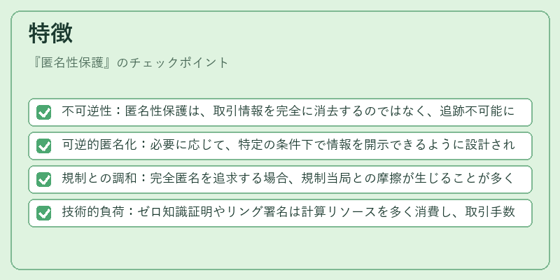 特徴(匿名性保護)の図解