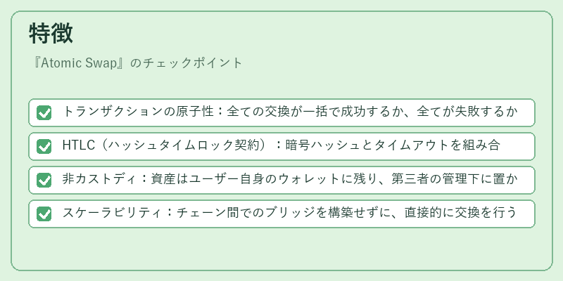 特徴（Atomic Swap）の図解