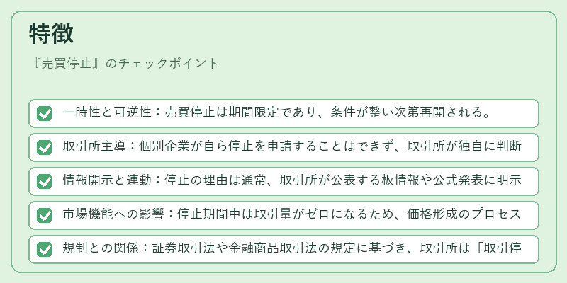 特徴(売買停止)の図解
