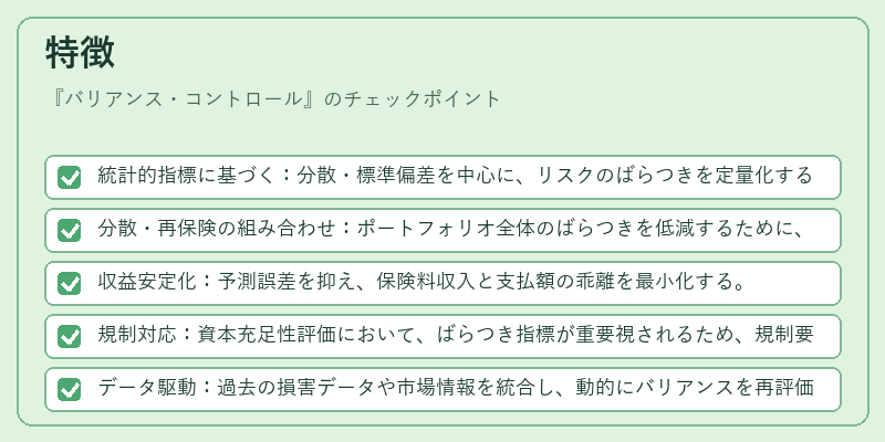 特徴（バリアンス・コントロール）の図解