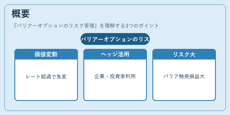 概要（バリアーオプションのリスク管理）の図解