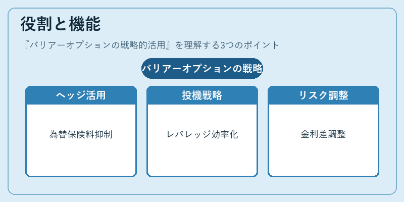 役割と機能（バリアーオプションの戦略的活用）の図解