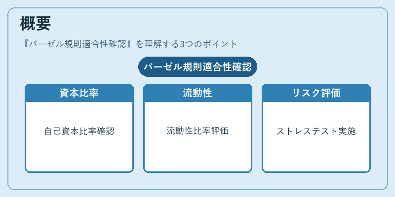 概要（バーゼル規則適合性確認）の図解