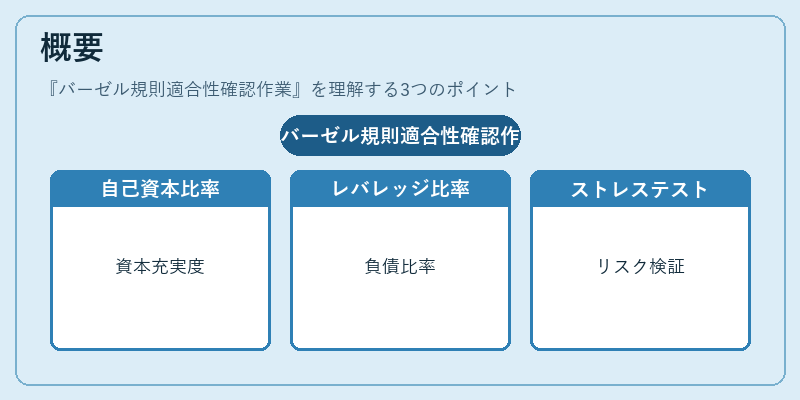 概要（バーゼル規則適合性確認作業）の図解
