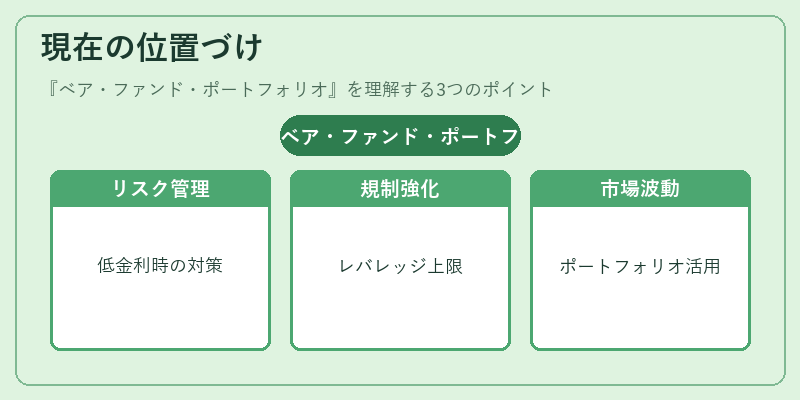 現在の位置づけ（ベア・ファンド・ポートフォリオ）の図解