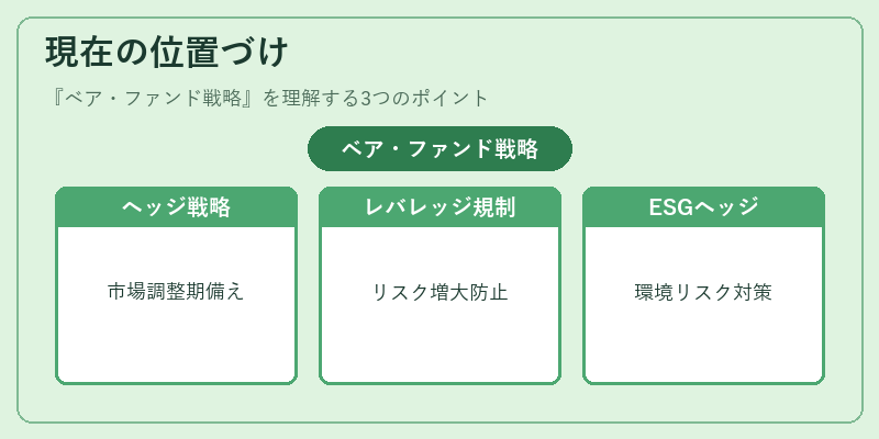 現在の位置づけ（ベア・ファンド戦略）の図解