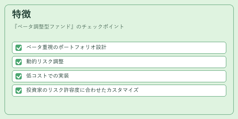 特徴（ベータ調整型ファンド）の図解