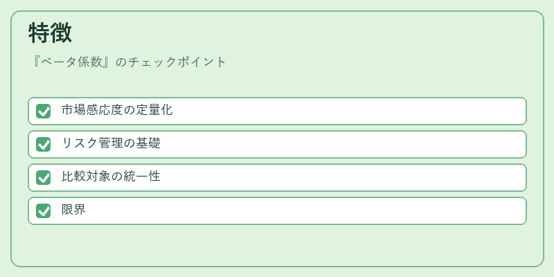 特徴（ベータ係数）の図解