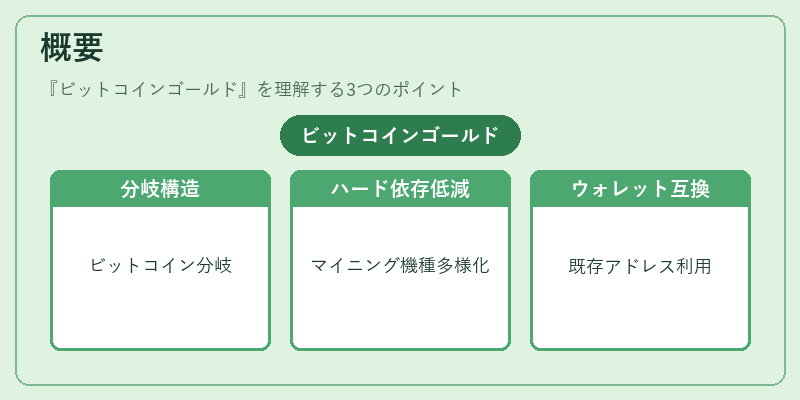 概要（ビットコインゴールド）の図解
