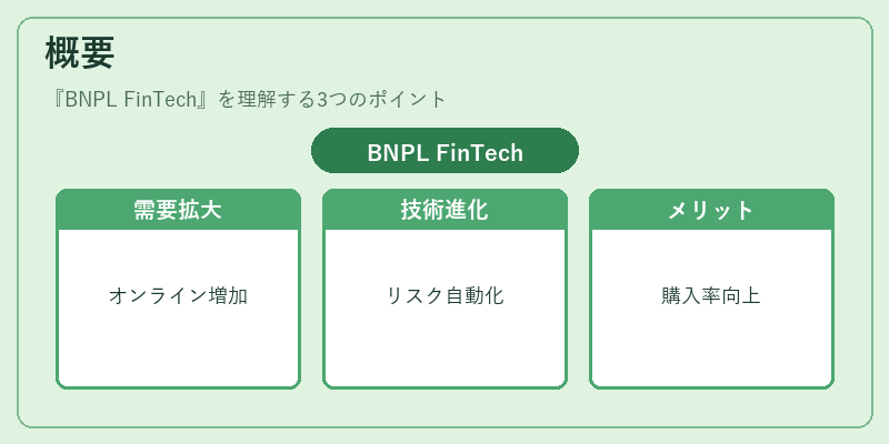 概要（BNPL FinTech）の図解
