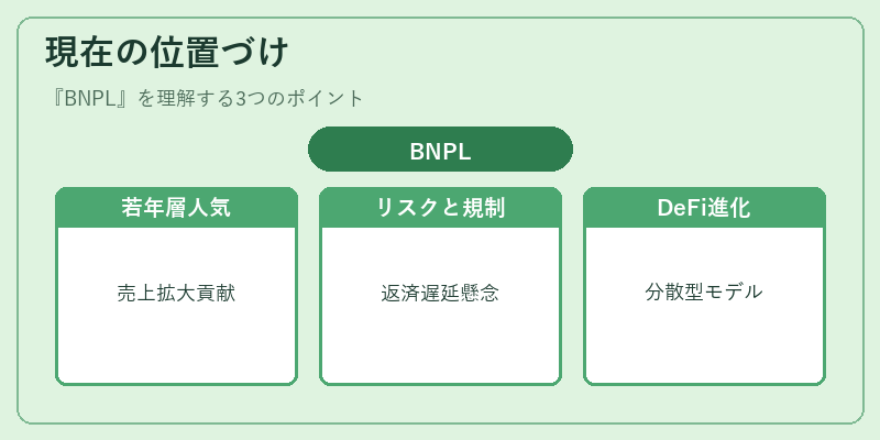 現在の位置づけ（BNPL）の図解