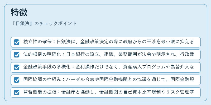 特徴（日銀法）の図解