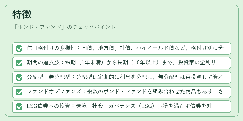 特徴（ボンド・ファンド）の図解