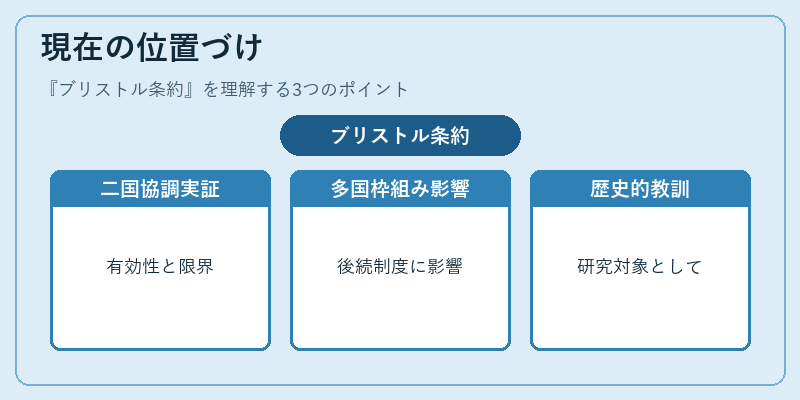 現在の位置づけ（ブリストル条約）の図解