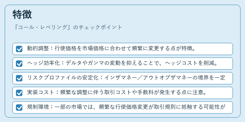 特徴（コール・レベリング）の図解