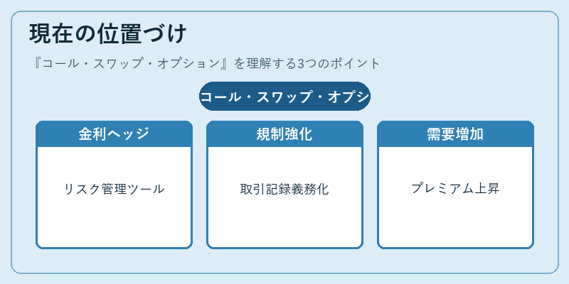 現在の位置づけ（コール・スワップ・オプション）の図解