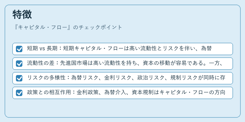 特徴（キャピタル・フロー）の図解