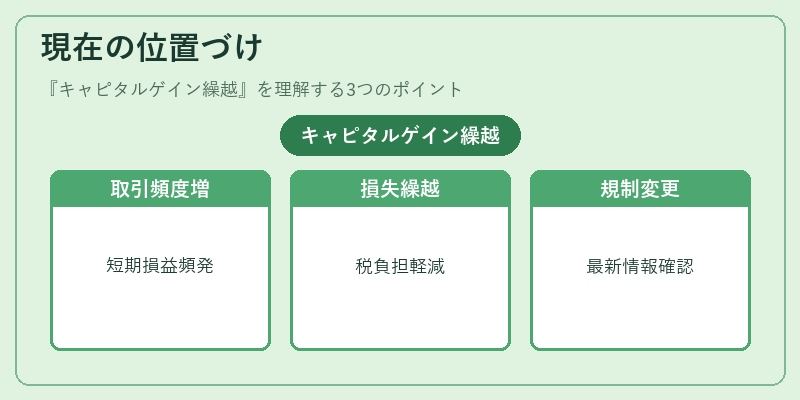 現在の位置づけ（キャピタルゲイン繰越）の図解
