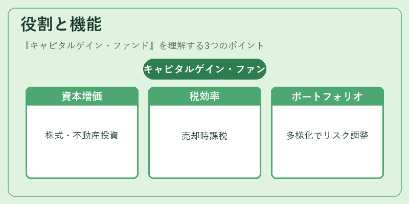 役割と機能（キャピタルゲイン・ファンド）の図解