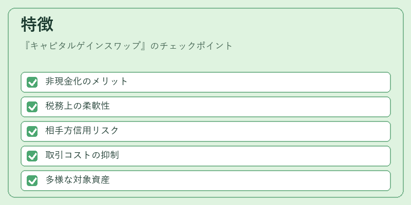 特徴（キャピタルゲインスワップ）の図解