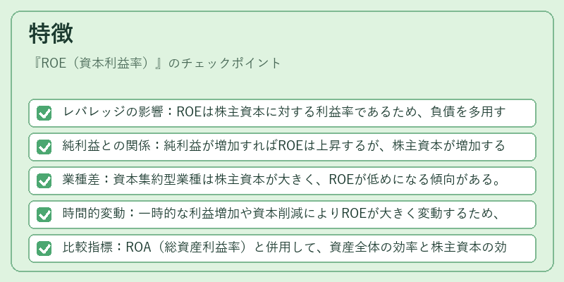 特徴（ROE（資本利益率））の図解