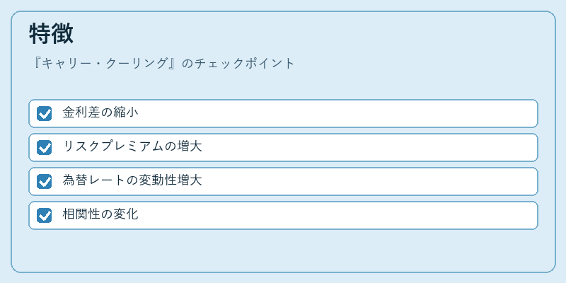 特徴（キャリー・クーリング）の図解