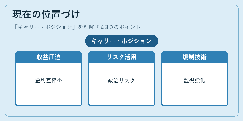 現在の位置づけ（キャリー・ポジション）の図解