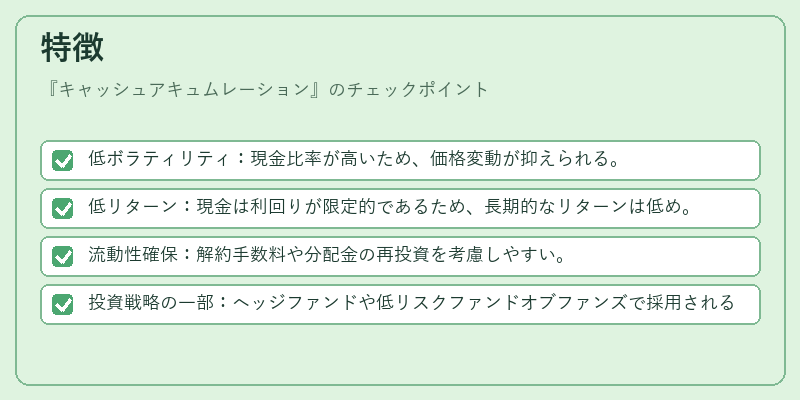 特徴（キャッシュアキュムレーション）の図解