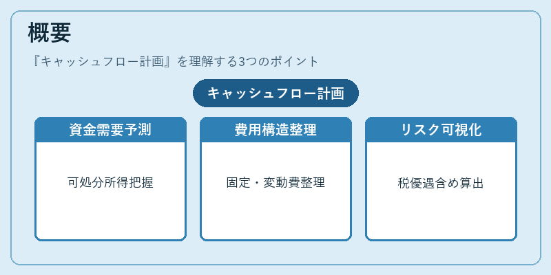 概要（キャッシュフロー計画）の図解
