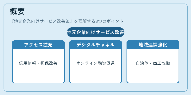概要(地元企業向けサービス改善策)の図解