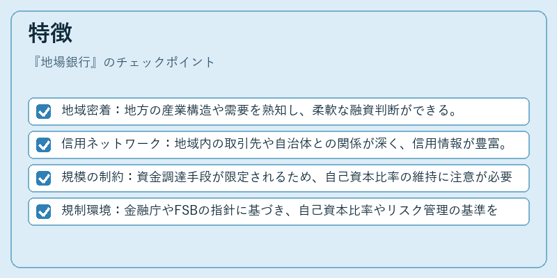 特徴（地場銀行）の図解
