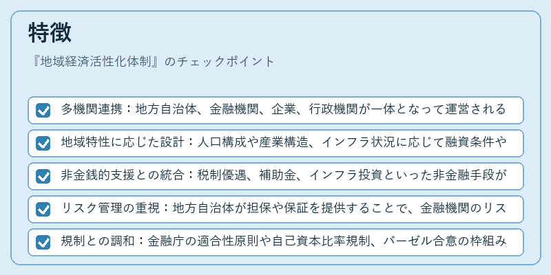 特徴（地域経済活性化体制）の図解