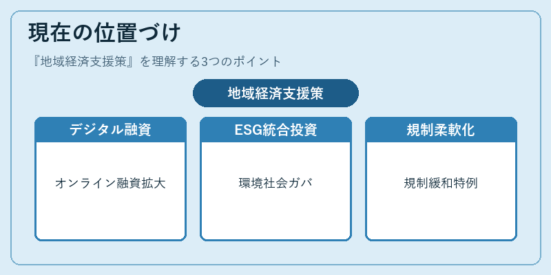 現在の位置づけ（地域経済支援策）の図解