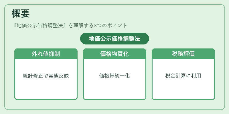概要（地価公示価格調整法）の図解