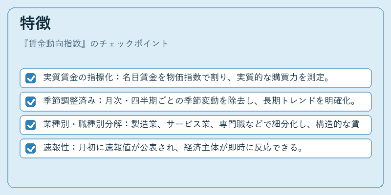 特徴（賃金動向指数）の図解