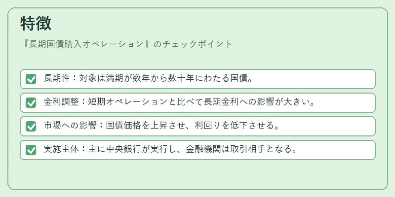 特徴（長期国債購入オペレーション）の図解
