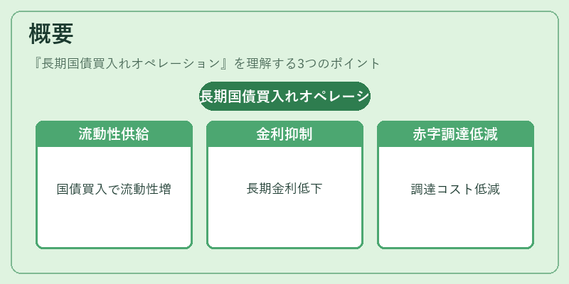 概要（長期国債買入れオペレーション）の図解