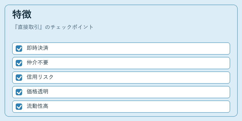 特徴（直接取引）の図解