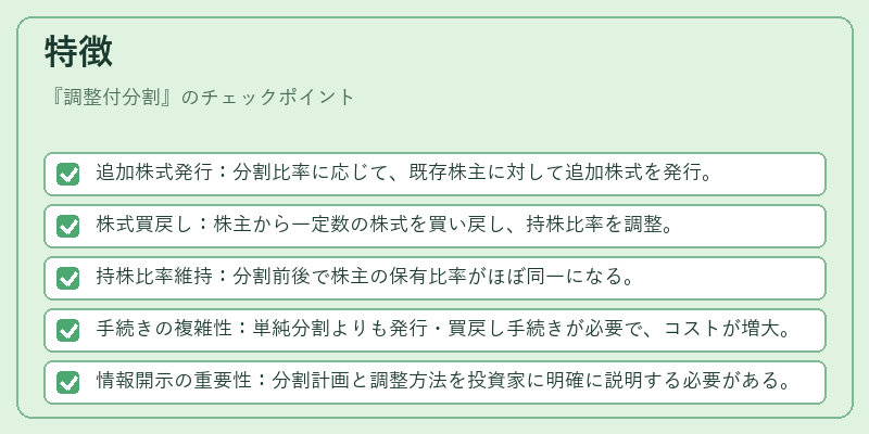 特徴（調整付分割）の図解