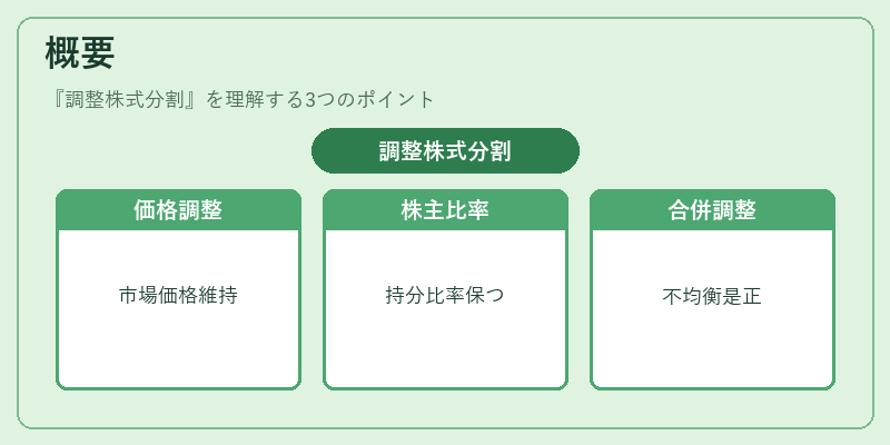 概要（調整株式分割）の図解