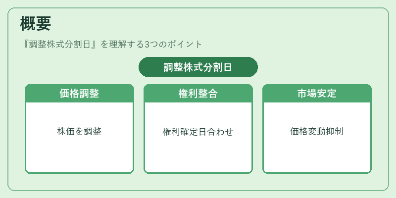 概要（調整株式分割日）の図解