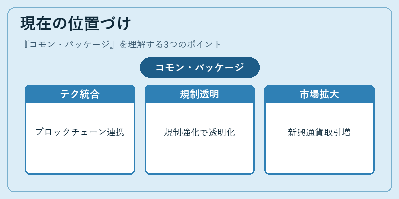 現在の位置づけ（コモン・パッケージ）の図解